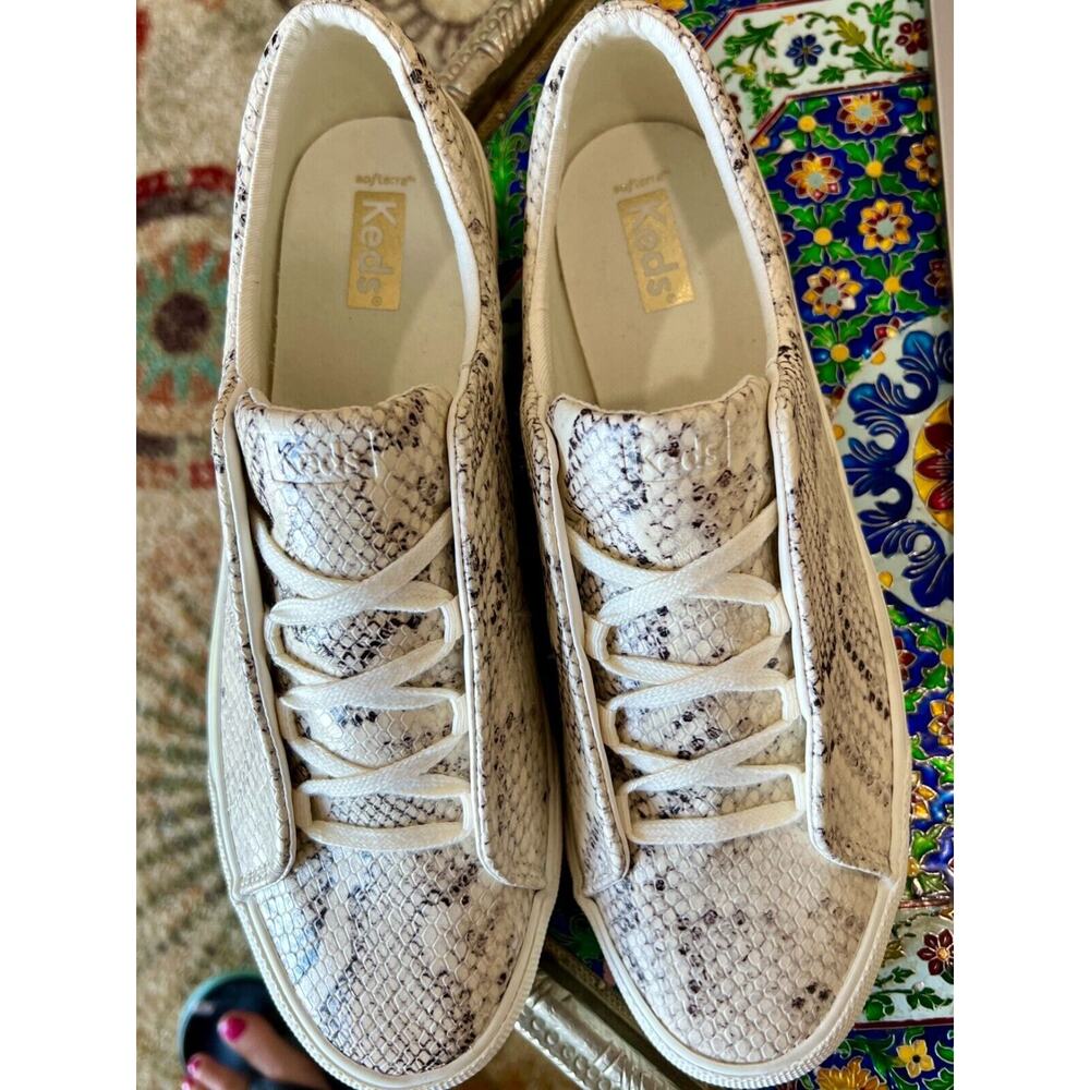 NWOT Keds Snake  animal Print  Classic Canvas Sneakers  Comfort Shoes US Sz 10 - Picture 11 of 11